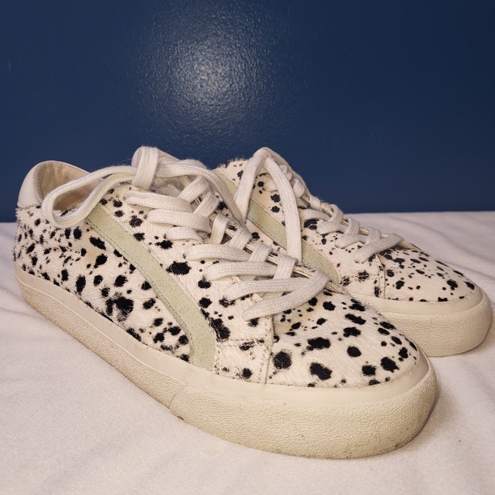 Madewell Sidewalk Sneakers Low Top Women's Size 8 Spatter‎ Paint Calf Hair